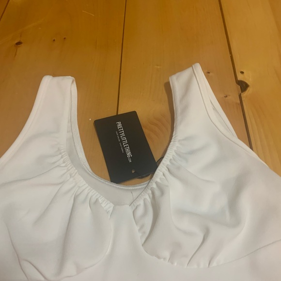 PLT bodycon white mini dress - Picture 2 of 3